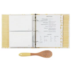 Hallmark Pasta Recipe Organizer Book With Wooden Strainer Spoon 8 Hallmark Pasta Recipe Organizer Book With Wooden Strainer Spoon -Toy Store PastaThemed Recipe Binder With Wood Spoon 1TOG1035 03