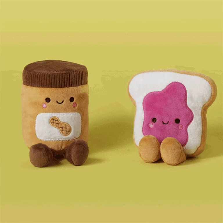Hallmark Better Together Peanut Butter And Jelly Magnetic Plush, 5" 4 Hallmark Better Together Peanut Butter And Jelly Magnetic Plush, 5" - Image 2