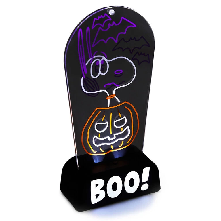 Hallmark Peanuts® Snoopy Boo! Light-Up Sign 3 Hallmark Peanuts® Snoopy Boo! Light-Up Sign