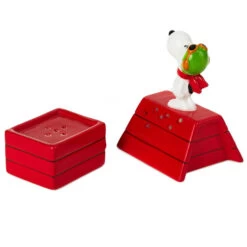 Hallmark Peanuts® Flying Ace Snoopy Stacked Salt And Pepper Shakers, Set Of 2 -Toy Store Peanuts Snoopy Doghouse Salt and Pepper Shakers 1PAJ3529 03