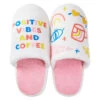 Hallmark Positive Vibes And Coffee Slippers With Sound, Small/Medium -Toy Store Positive Vibes and Coffee Slippers With Sound 1SLP1012 01