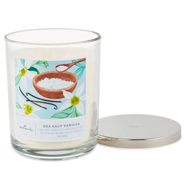 Hallmark Sea Salt Vanilla 3-Wick Jar Candle, 16 Oz. 5 Hallmark Sea Salt Vanilla 3-Wick Jar Candle, 16 Oz. - Image 3