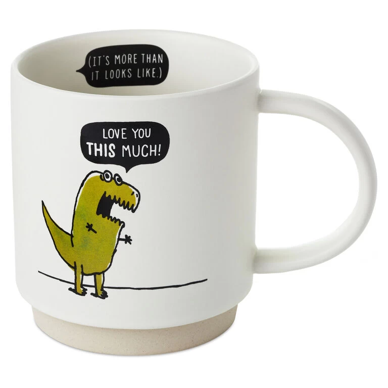 Hallmark T-Rex Love You This Much Funny Mug, 16 Oz. 3 Hallmark T-Rex Love You This Much Funny Mug, 16 Oz.