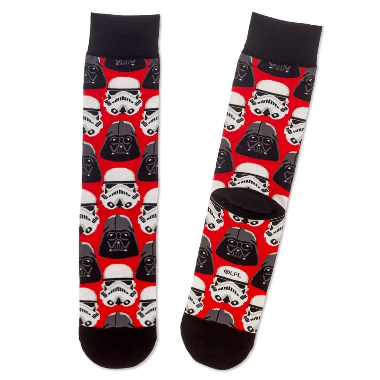 Hallmark Star Wars™ Darth Vader™ And Stormtrooper™ Helmet Novelty Crew Socks 3 Hallmark Star Wars™ Darth Vader™ And Stormtrooper™ Helmet Novelty Crew Socks