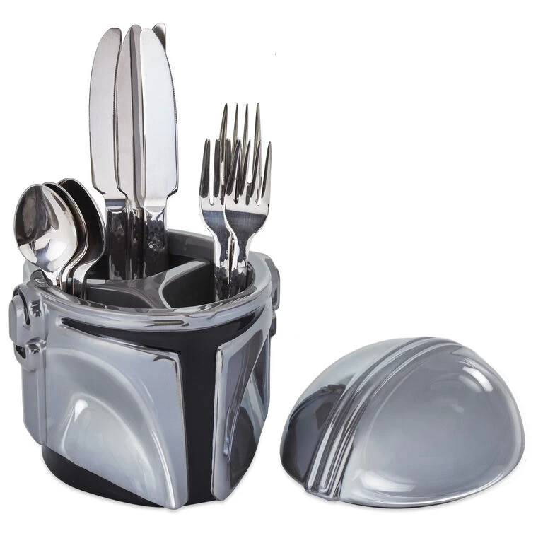 Hallmark Star Wars: The Mandalorian™ Helmet Sculpted Ceramic Caddy 4 Hallmark Star Wars: The Mandalorian™ Helmet Sculpted Ceramic Caddy - Image 2