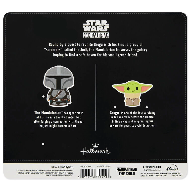 Hallmark Itty Bittys® Star Wars™ The Mandalorian™ And Grogu™ Plush, Set Of 2 6 Hallmark Itty Bittys® Star Wars™ The Mandalorian™ And Grogu™ Plush, Set Of 2 - Image 4