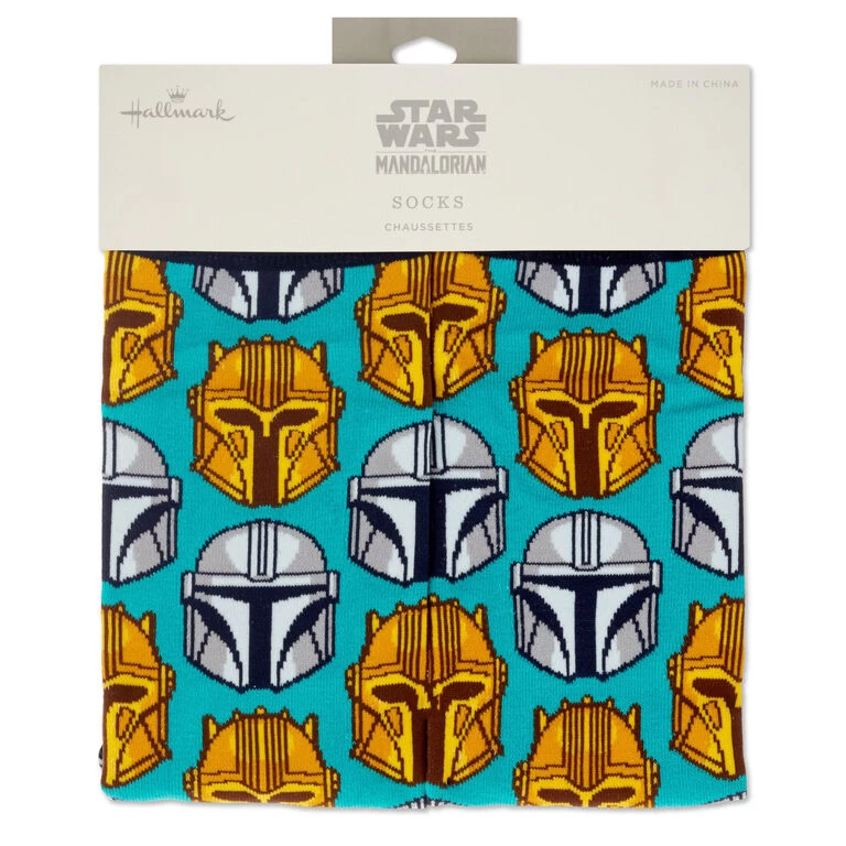 Hallmark Star Wars: The Mandalorian™ Helmet Novelty Crew Socks 6 Hallmark Star Wars: The Mandalorian™ Helmet Novelty Crew Socks - Image 4