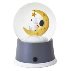 Hallmark Peanuts® Snoopy Sweet Dreams Snow Globe With Light 7 Hallmark Peanuts® Snoopy Sweet Dreams Snow Globe With Light -Toy Store Sweet Dreams Snoopy on Yellow Moon Water Globe 1BBY4760 03