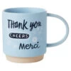 Hallmark Thank You, Cheers, Merci Mug, 16 Oz. 1 Hallmark Thank You, Cheers, Merci Mug, 16 Oz. -Toy Store Thank You Cheers Merci Ceramic Mug 1MUG3580 01