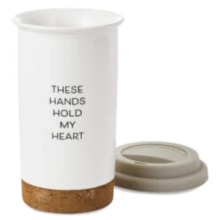 Hallmark These Hands Hold My Heart Ceramic Travel Mug, 12.5 Oz. 10 Hallmark These Hands Hold My Heart Ceramic Travel Mug, 12.5 Oz. -Toy Store These Hands Hold My Heart Travel Mug With Paints 1BBY4852 04