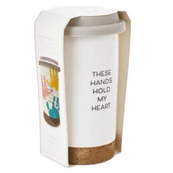 Hallmark These Hands Hold My Heart Ceramic Travel Mug, 12.5 Oz. 11 Hallmark These Hands Hold My Heart Ceramic Travel Mug, 12.5 Oz. -Toy Store These Hands Hold My Heart Travel Mug With Paints 1BBY4852 05