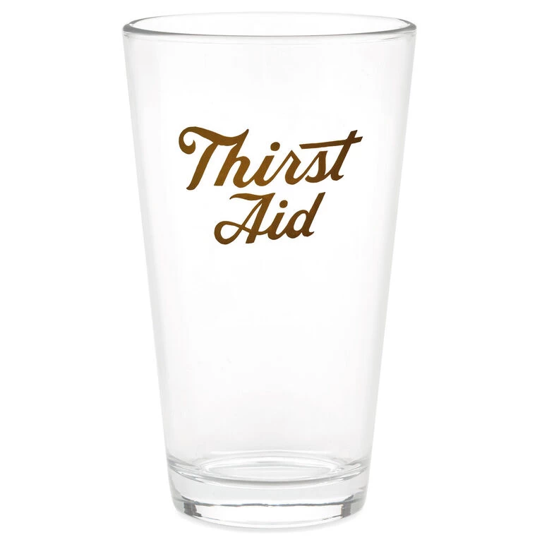 Hallmark Thirst Aid Pint Glass, 16 Oz. 3 Hallmark Thirst Aid Pint Glass, 16 Oz.