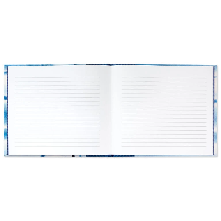 Hallmark Blue Shibori Print Guest Book 5 Hallmark Blue Shibori Print Guest Book - Image 3