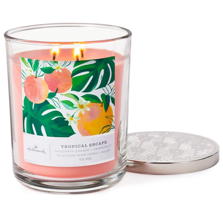 Hallmark Tropical Escape 3-Wick Jar Candle, 16 Oz. 4 Hallmark Tropical Escape 3-Wick Jar Candle, 16 Oz. - Image 2