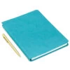 Hallmark Turquoise Faux Leather Notebook With Pen 2 Hallmark Turquoise Faux Leather Notebook With Pen -Toy Store Turquoise Faux Leather Notebook With Pen 1HWJ7041 01