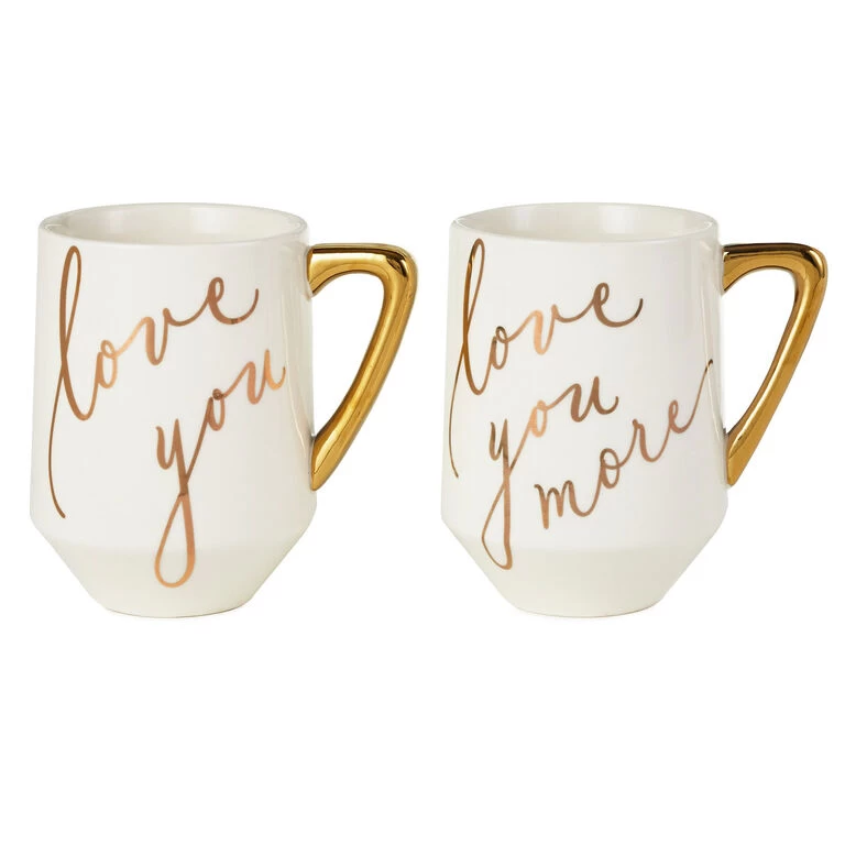 Hallmark Love You And Love You More Mugs, Set Of 2 3 Hallmark Love You And Love You More Mugs, Set Of 2