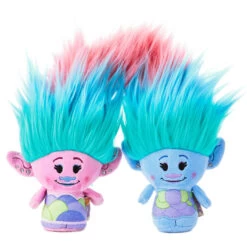 Hallmark Itty Bittys® DreamWorks Animation Trolls World Tour Satin And Chenille Plush, Set Of 2