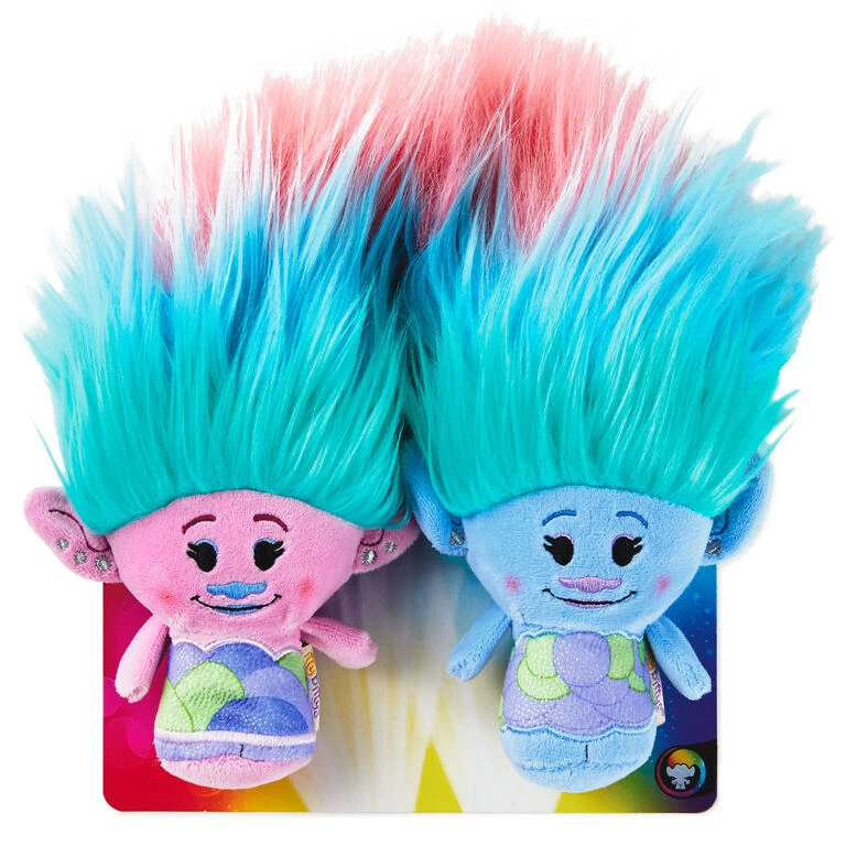Hallmark Itty Bittys® DreamWorks Animation Trolls World Tour Satin And Chenille Plush, Set Of 2 4 Hallmark Itty Bittys® DreamWorks Animation Trolls World Tour Satin And Chenille Plush, Set Of 2 - Image 2